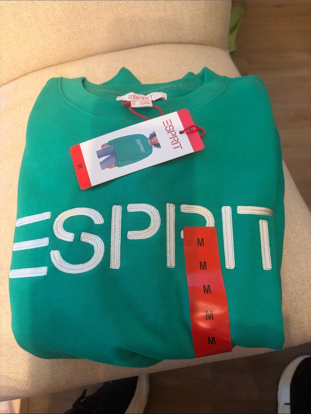 Esprit  Green Logo Crewneck Sweatshirt